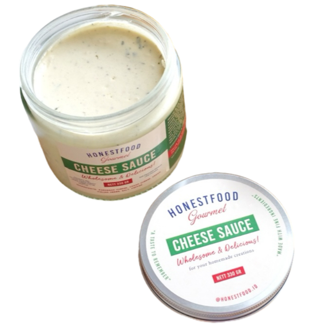 

HONESTFOOD Creamy Cheese Sauce - Saus Pasta Krim Keju, Saus Keju, Olesan Keju