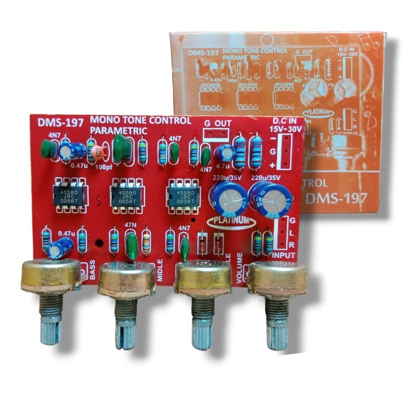 KIT HIFI MONO TONE CONTROL PARAMETRIC DMS 197 TONE KONTROL MONO DMS 197