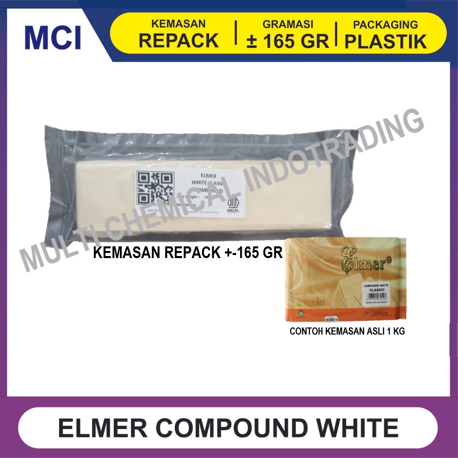 

ELMER COKLAT BATANG / CHOCOLATE COMPOUND REPACK 165 GR - CLASSIC WHITE