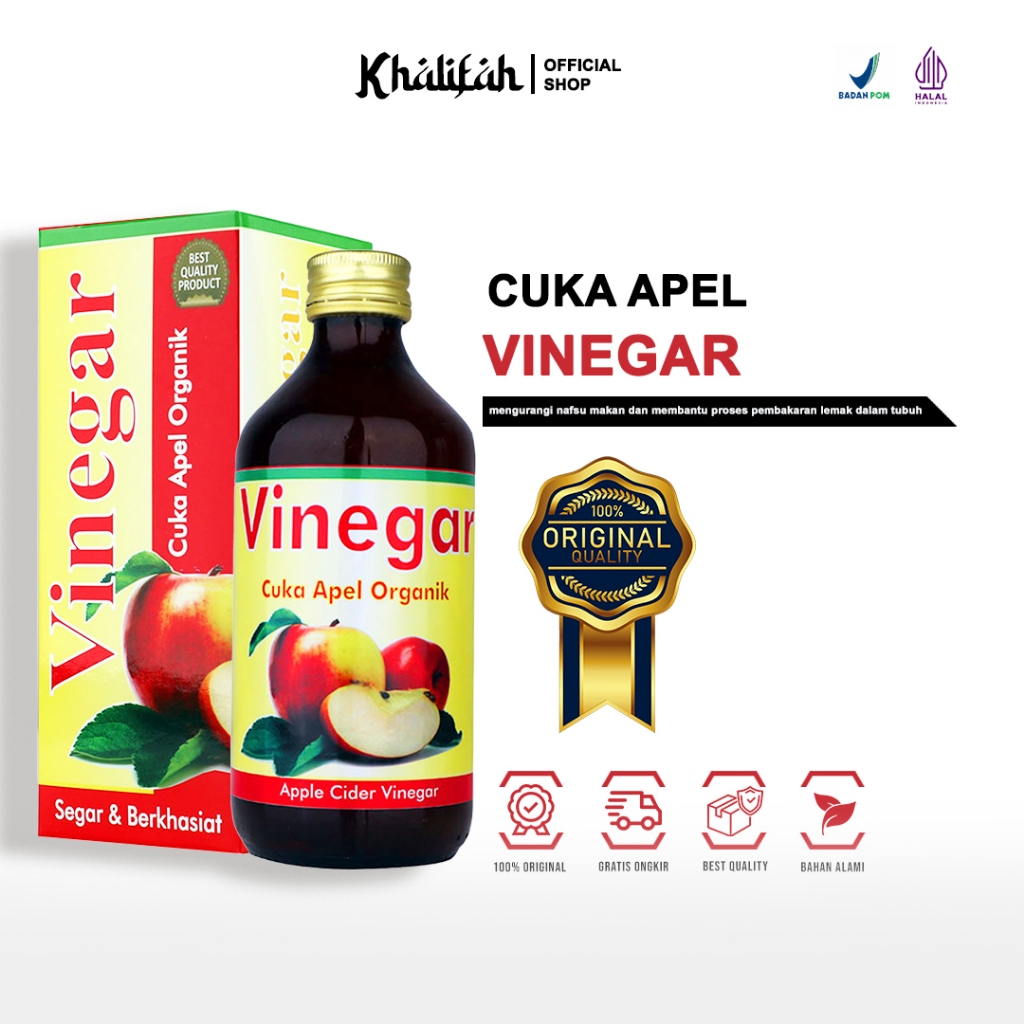 

Cuka Apel VINEGAR - Apple Cider Vinegar Organic - 330ml