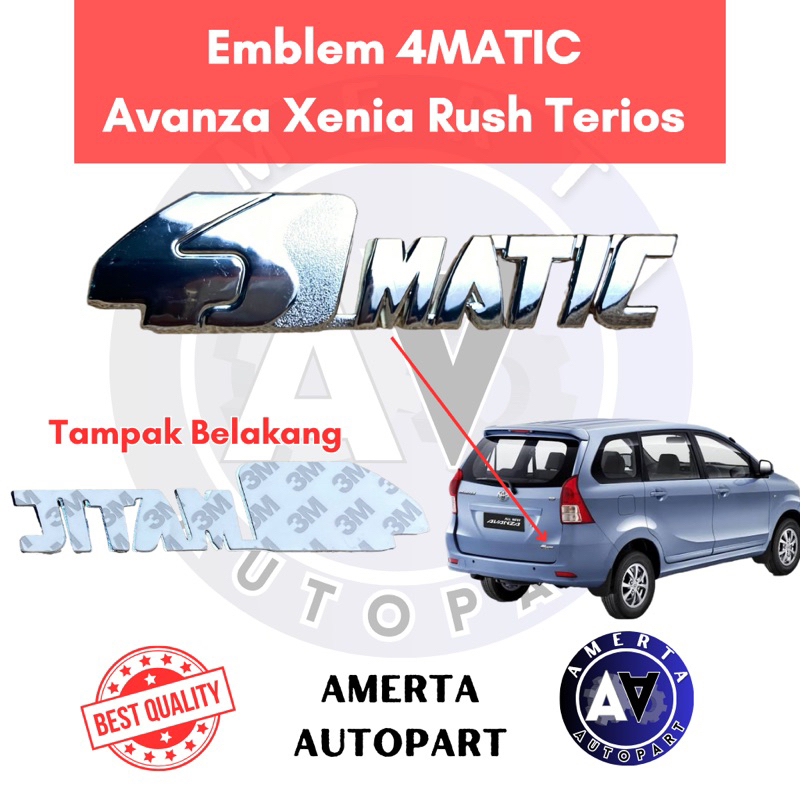 Emblem 4MATIC Avanza Xenia Rush Terios