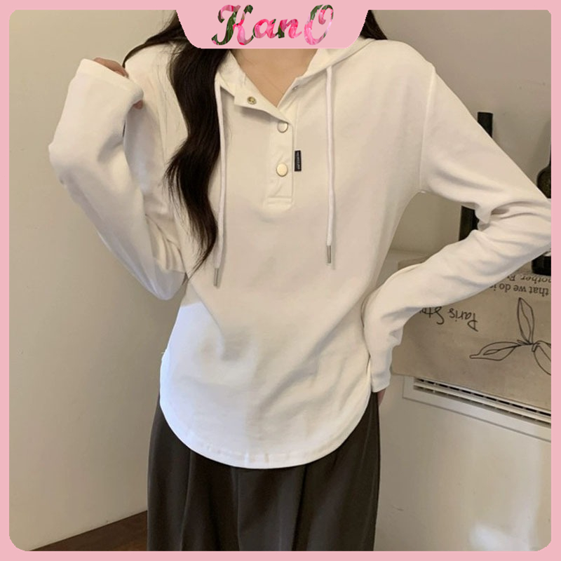 KANO Atasan Berkerudung Wanita Import Model Tipis Hoodie Wanita Korea Baju Sweater Hoodie Wanita Baj