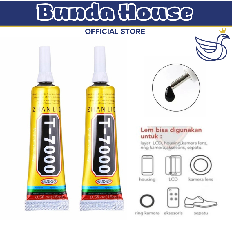 

[BHS] Lem Lcd T7000 - Lem Touchscreen T-7000 Lem Casing Lem HP 3ML Cairan Warna Hitam T-7000