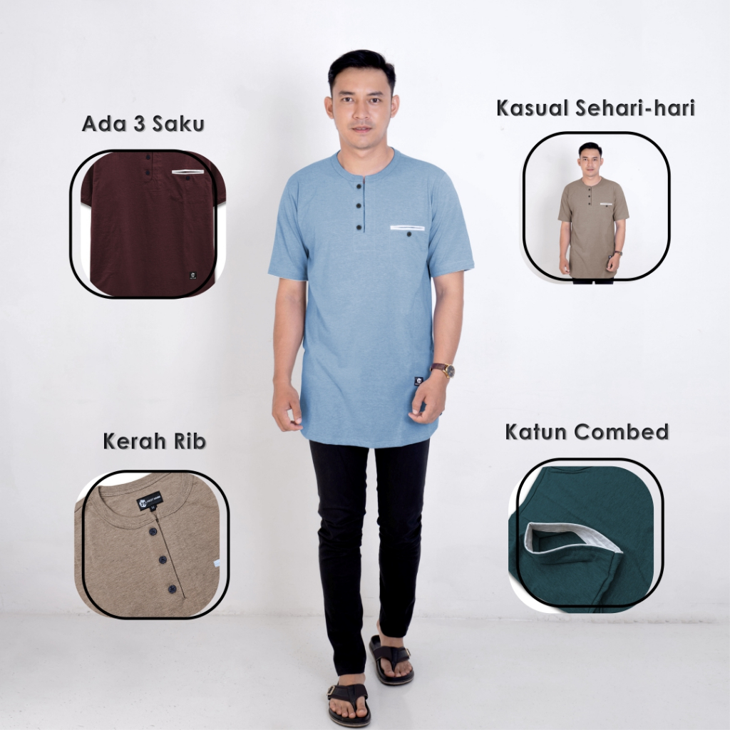 Firsthand Baju Koko Kurta Pria Lengan Pendek