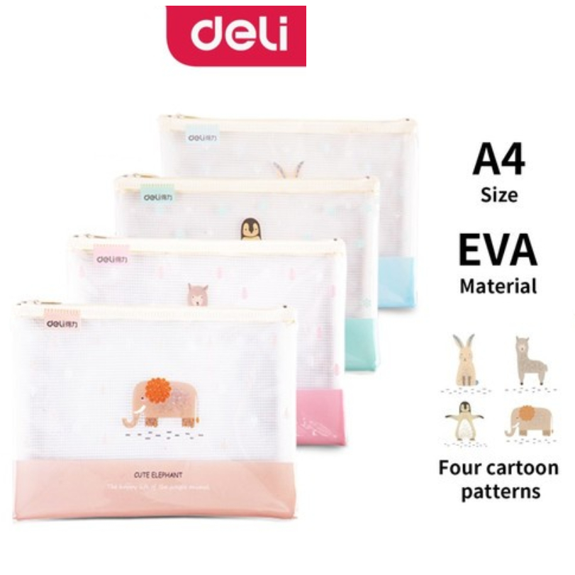 

Deli Zip Bag School | Tempat Alat Tulis | Tempat Pensil Anak Sekolah Multifungsi | Bag Map Pouch