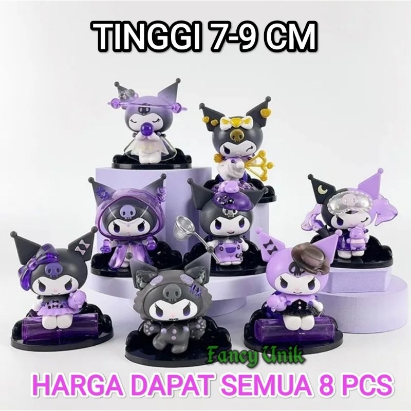 Sanrio Kuromi Werewolf Kill Dark Series Action Figure Set 8 Pcs