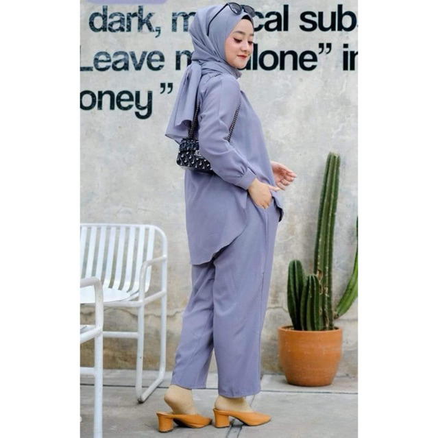 setelan celana / setcel kemeja shakila murah