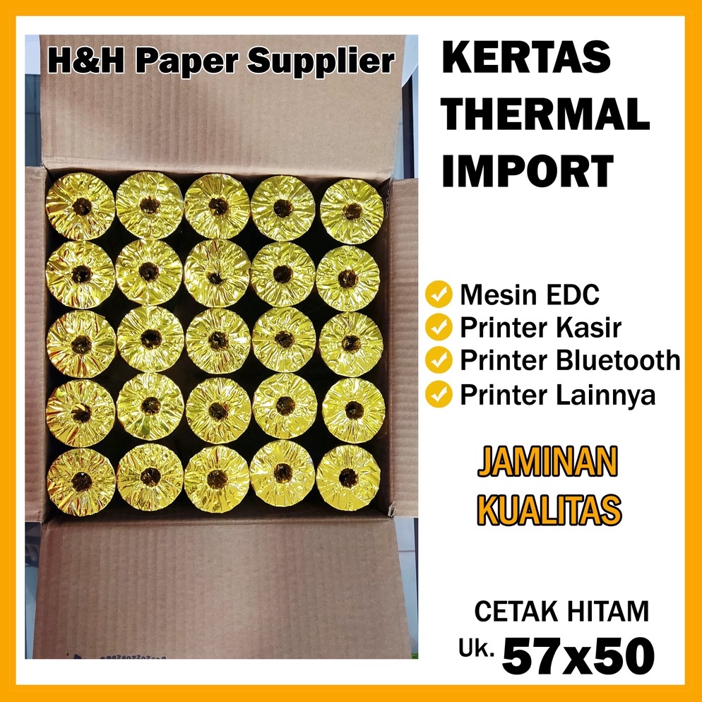 

1 Roll Kertas Thermal 57x5 Termurah Kertas Kasir Kertas Struk Kertas Printer Bluetooth ART Z8B9