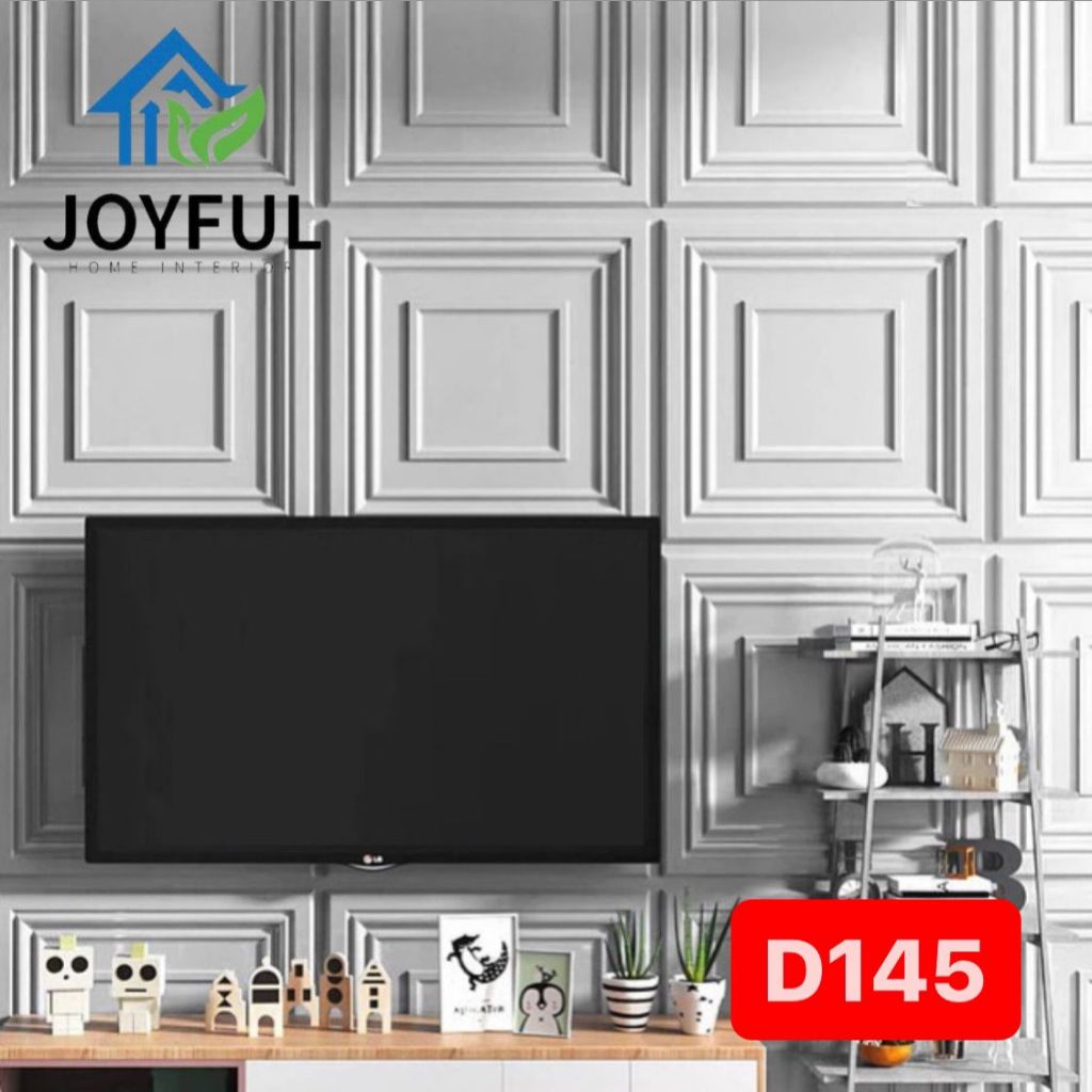 Joyful Home Interior - PAHE (10 PCS) Wallpanel  PVC 3D Wallpaper Dinding  • 50cm x 50cm • High Quality