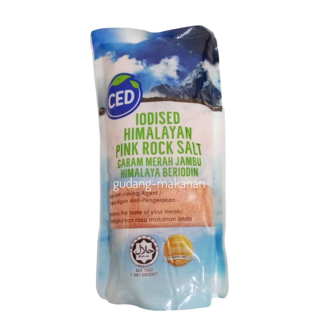 

Natural Himalayan Pink Rock Salt CED / Garam Himalayan 500gr