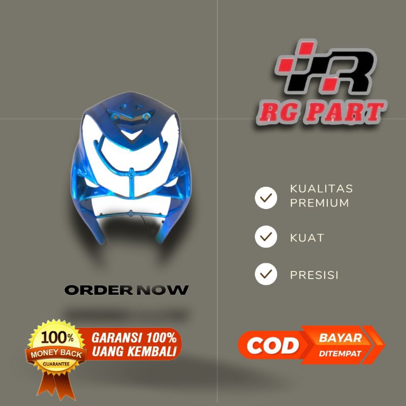 Tameng depan Mio Soul Karbu Biru