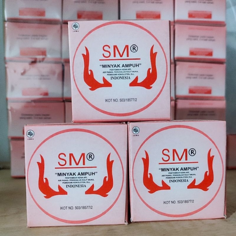 Salep Obat Krim Cream Merah Minyak Ampuh SALEP SM Luka Bakar, Luka Gores, Kulit Kering, Kutu Air, Bi