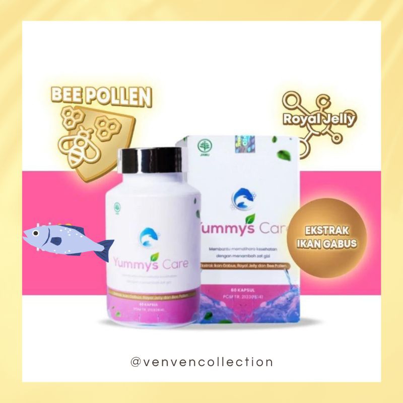 Kapsul EKSTRAK IKAN GABUS with BEE POLLEN | Yummys Care ekstrak ikan gabus + bee POLLEN + royal jell