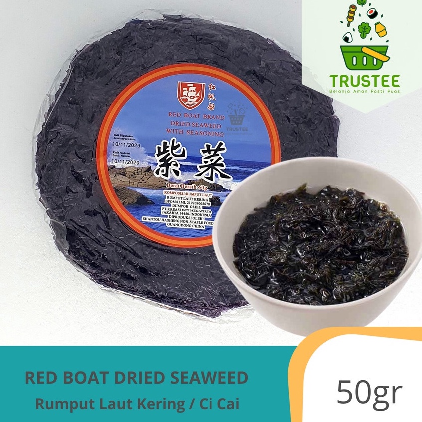 

KODE PRODUK BZDT634 Rumput Laut Kering Dried Seaweed Ci Cai Red Boat Brand 5gr Zi Cai Ci Chai
