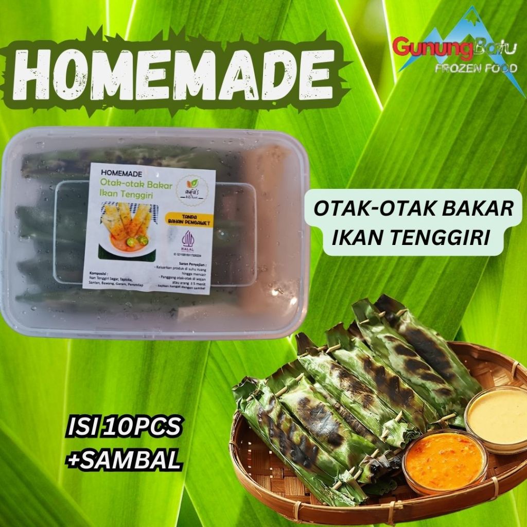 

OTAK-OTAK BAKAR IKAN TENGGIRI ISI 10PCS +SAMBAL