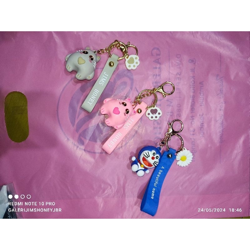 JIMS HONEY Aksesoris GANTUNGAN KUNCI || POP SOCKET tempel di HP || SCARF PITA Hiasan Tas Ready Ambul
