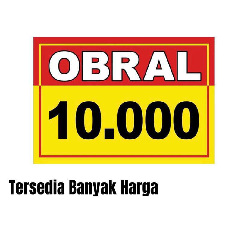 

Kertas tulisan harga bandrol / Kertas harga obral / KERTAS OBRAL HARGA + LAMINATING