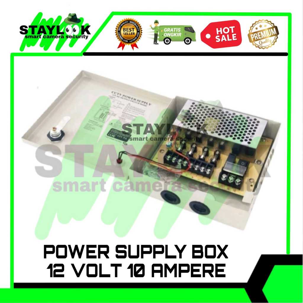 PSU Power Supply CCTV 12V 10A Box PSU BOX 10A 12V