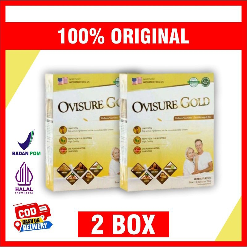 

2Box OVISURE GOLD MILK SUSU OBAT TULANG DAN SENDI YG SEHAT BEBAS Osteoporosis Osteoarthritis 100% DIMFOR USA