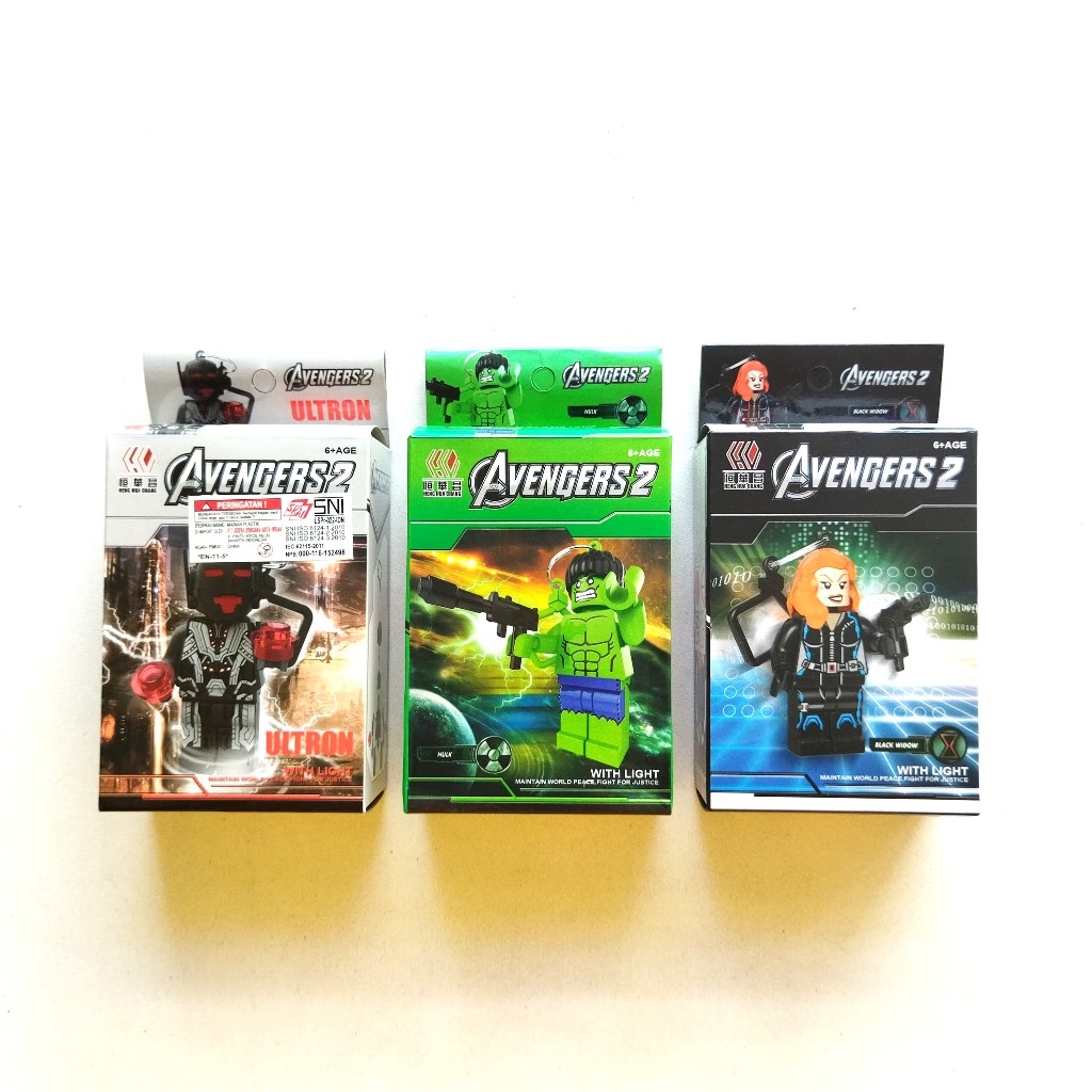 ANNYEONG HASEYO GIFT SHOP | Lego Bricks Avengers Mini Figure Keychain | Ultron | Hulk | Black Widow 