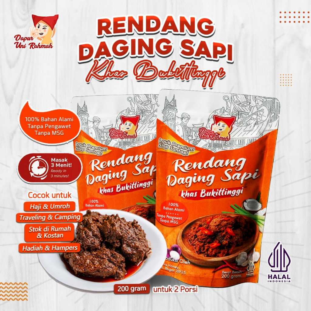 

[Paket 2 pcs] Rendang Padang Asli | Rendang Daging | Rendang Daging Sapi 100% Minang asli HALAL | Rendang Daging Sapi Asli Padang Kemasan Siap Saji | RENDANG DAGING MINANG ASLI PADANG | Rendang Sapi | RENDANG DAGING ASLI PADANG | Rendang Daging Sapi Iris