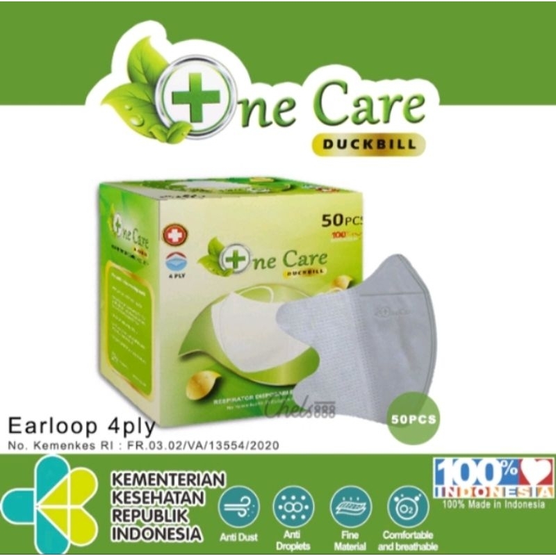 Masker Duckbill One Care 50 pcs/Box