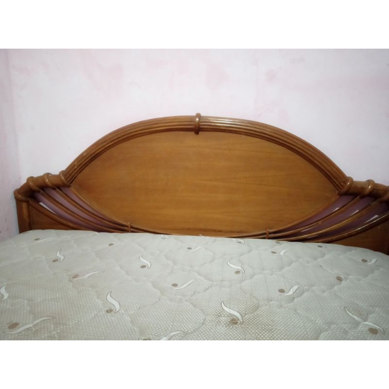 ranjang / divan / tempat tidur kayu jati + spring bed 180 x 200