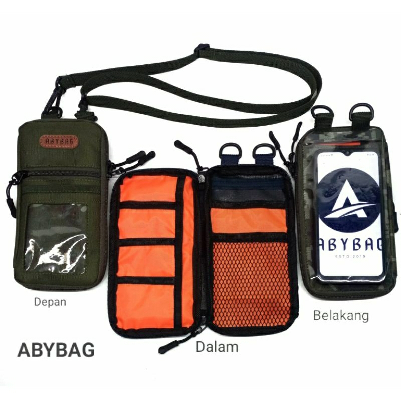 Tas selempang HP pria dan wanita + touchscreen ABYBAG