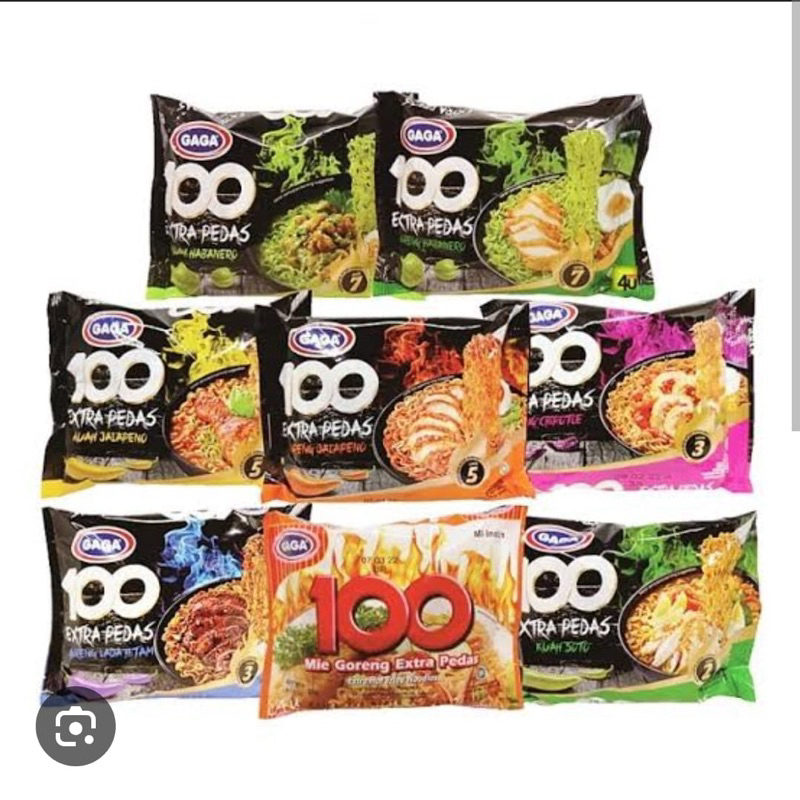 Mie GAGA 100 Extra Pedas Mie Goreng GAGA Mie Kuah GAGA Mie Instan