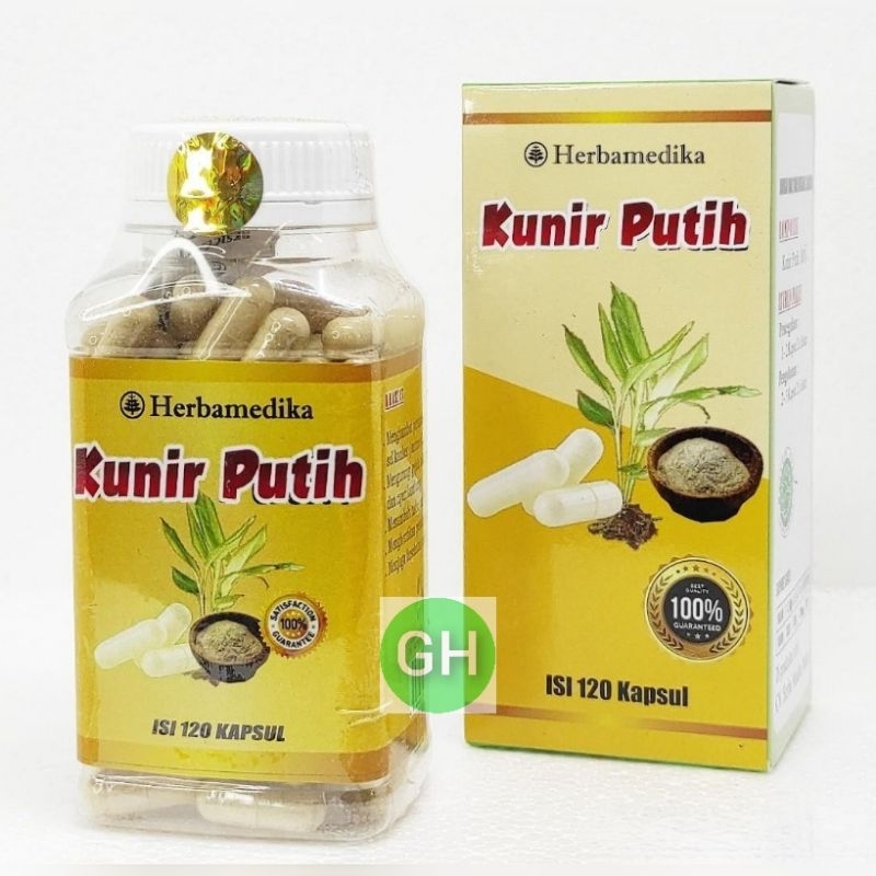 Kapsul Kunir Putih Herbamedika isi 120 Kapsul