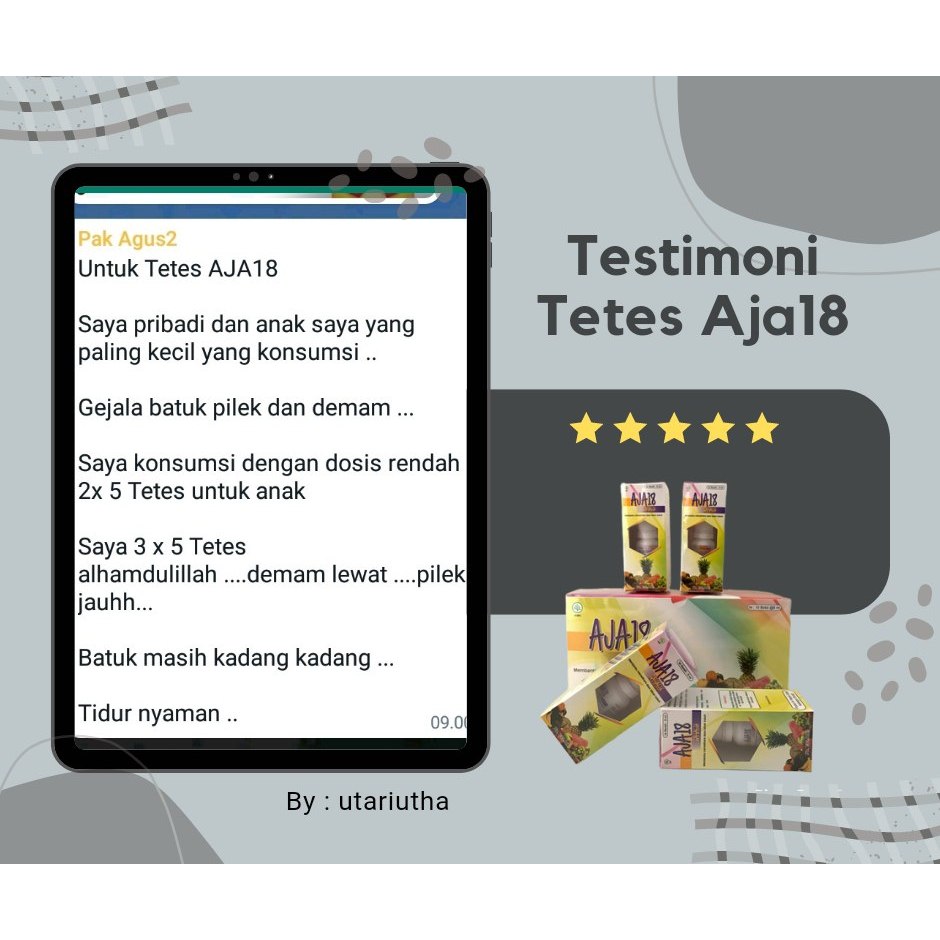 {BISA COD} Tetes AJA18 BAHAGIA | Tetes Ajaib Bahagia | beli 10 botol FREE  1 botol Biocypress (40 Bu