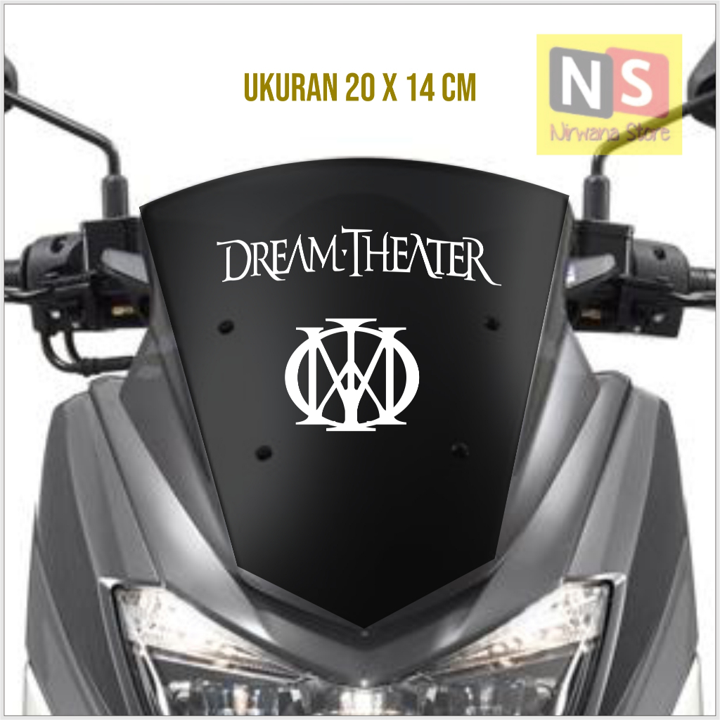 Stiker Band Dream Theater - Windshield Motor - Cutting Stiker Tameng Motor Nmax PCX