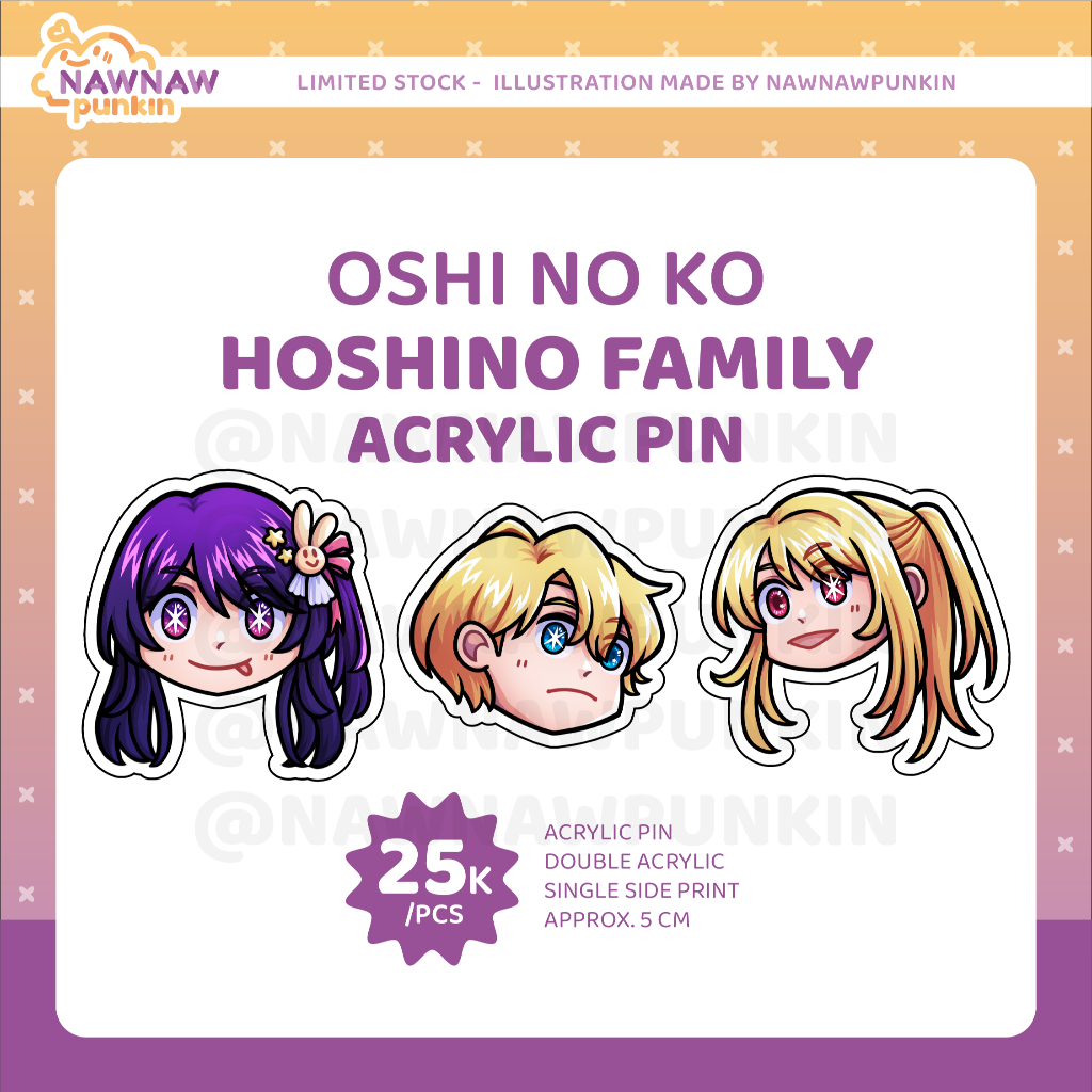[Oshi No Ko Fanmerch] Hoshino Family Acrylic Pin