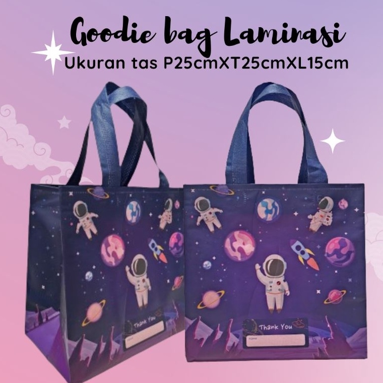 

Diskon Gede LUSINAN 12pcs Goodie bag Dino LAMINASI WILCO 25x25x15 tas spunbond tas hampers