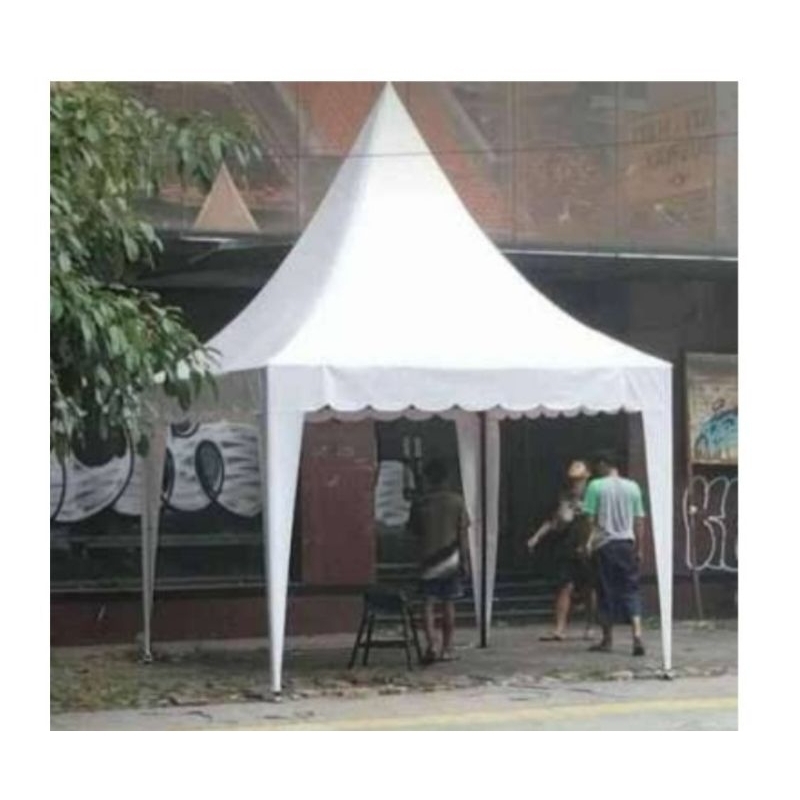 Atap tenda kerucut ukuran 2x2 3x3 4x4 bahan pvc uno 410 gsm