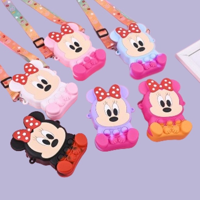 Cuci Gudang  Tas Mini Pop It Karakter Minnie Mouse