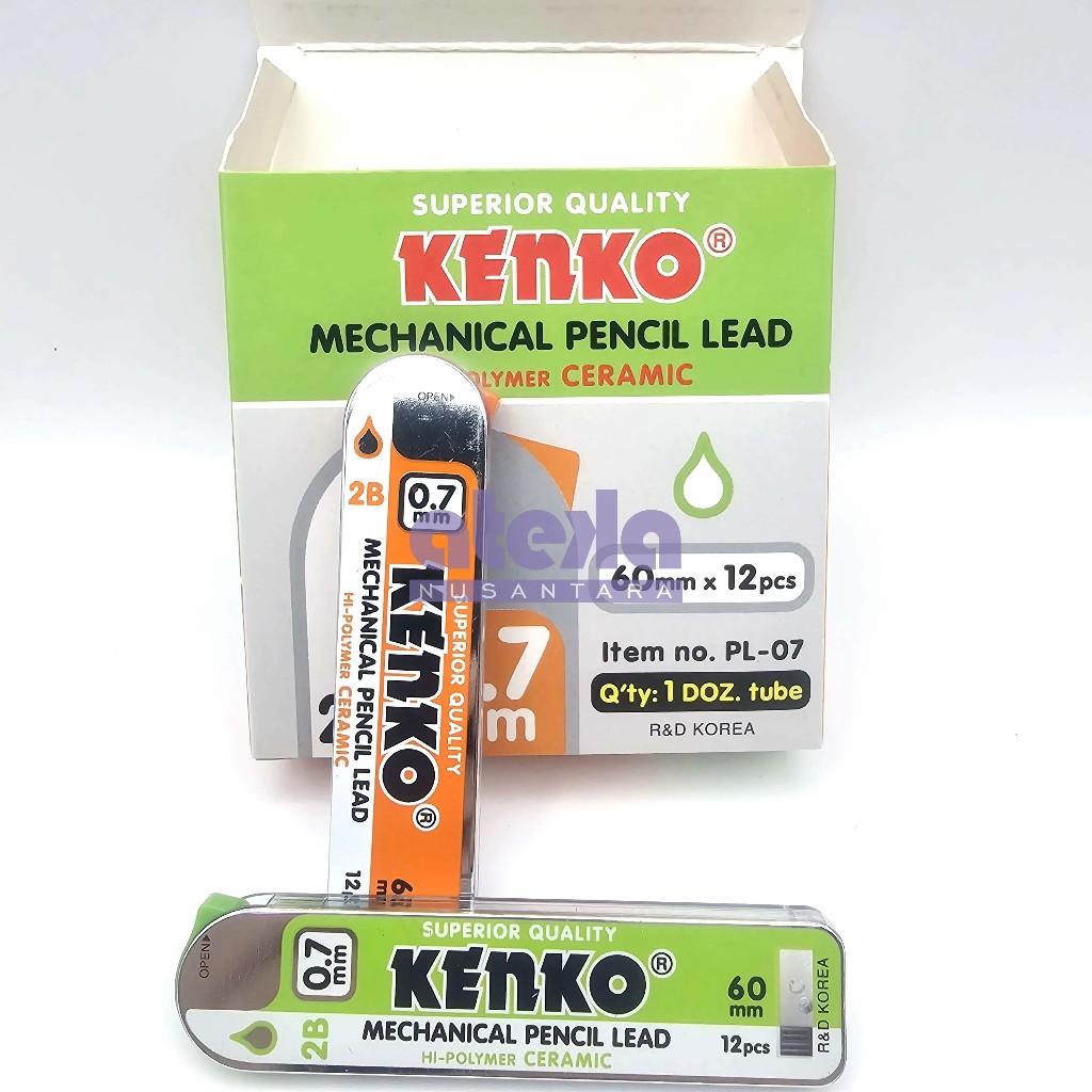 

Kenko Pencil Lead 2B PL-07 (0.7 Mm x 60 Mm) isi pensil mekanik
