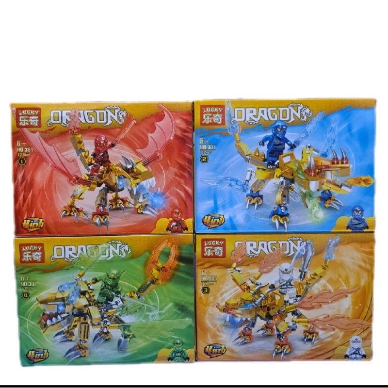 301 | Mainan Anak Brick Figur NinjaGo | Naga Besar | 4 in 1 Dragon