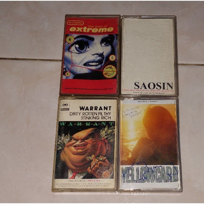 kaset barat EXTREME-The Best Of / SAOSIN-Translating The Name (EP) / WARRANT-Dirty Rotten Filthy Sti