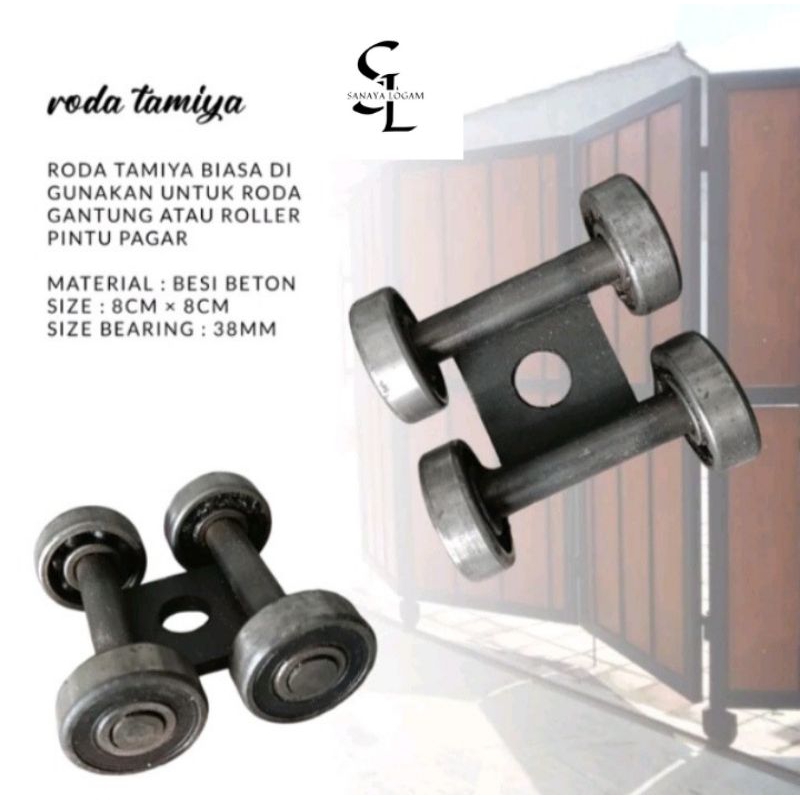 roda tamiya/roda roller gantung atau roller pintu pagar