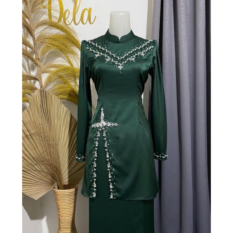Baju kurung melayu wanita modern jumbo premium baju setelan kondangan malaysia busui