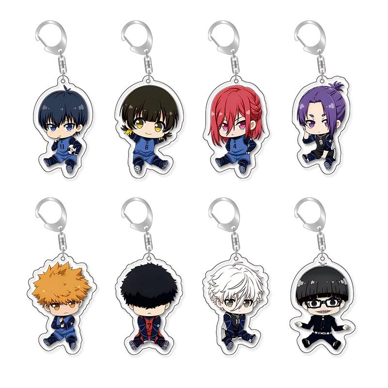 Gantungan Kunci Anime Bluelock Akrilik Transparan Keychain Gift Souvenir Hadiah Kado Figure Blue Loc