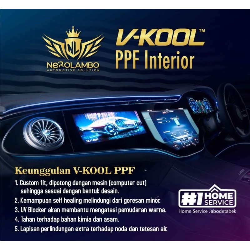PPF Interior VKOOL BMW seri 7 tahun 2023/2024 ( List Jok Belakang )
