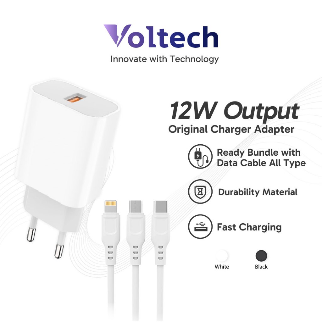 VDENMENV  DC03V/T/L Charger Adapter Blast-Proof Travel Charging Set Type-C USB 12W/2.4A