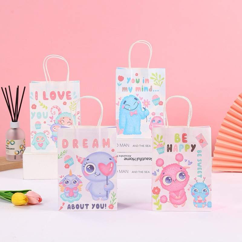 

Paper Bag.Tas Kado Motif gambar. Simple Goodie Bag