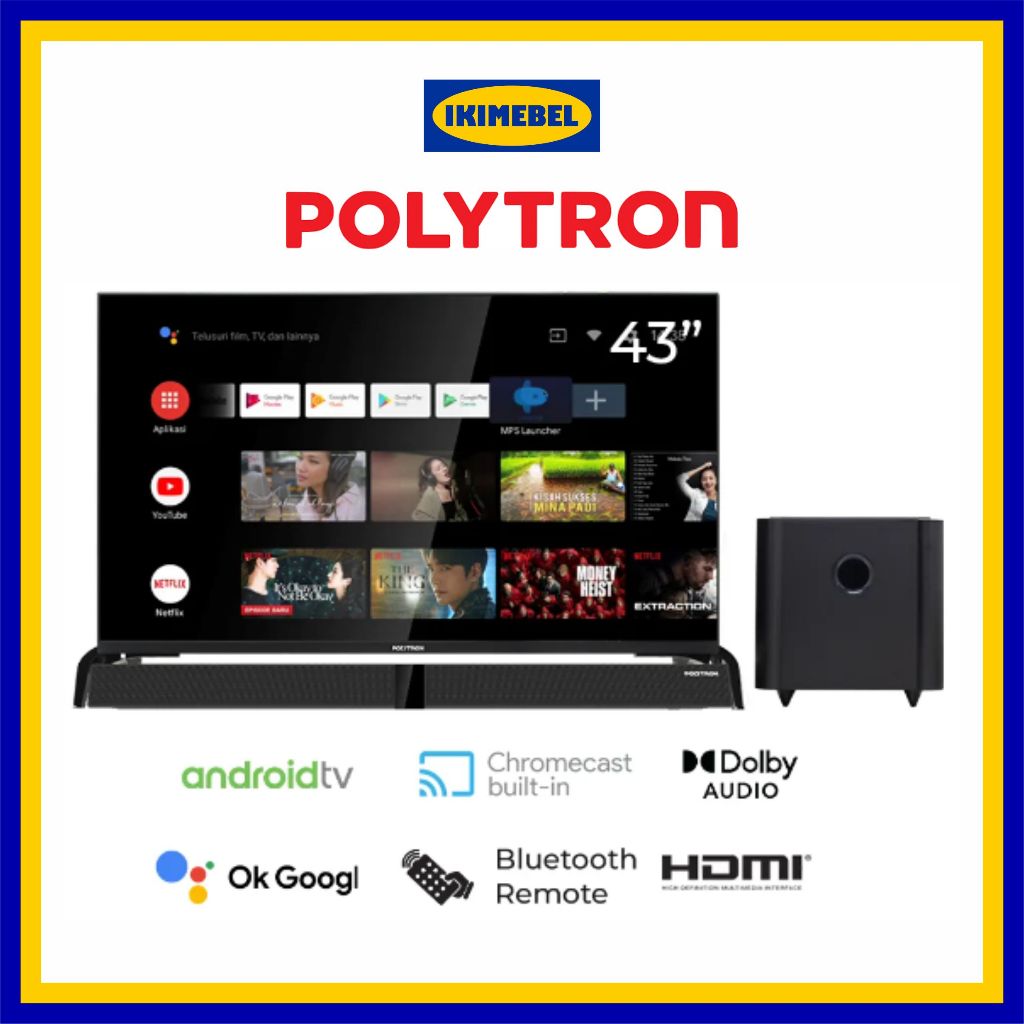 Polytron Smart TV Cinemax Soundbar 43″ PLD 43BG9058