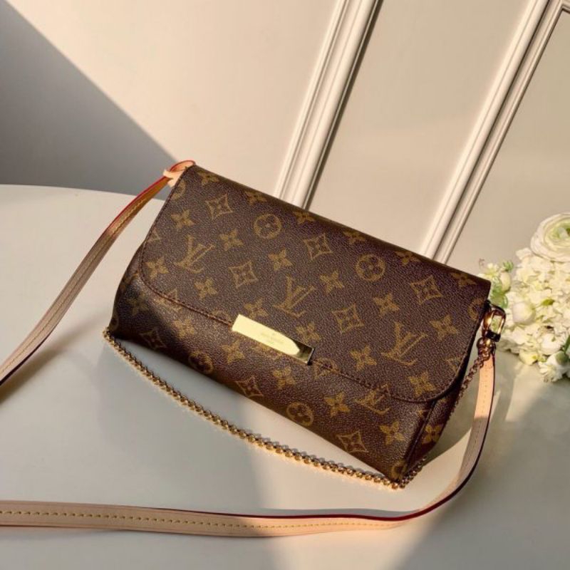 Ready with rec/bill Paris LV Favorite MM Handbag Monogram Canvas