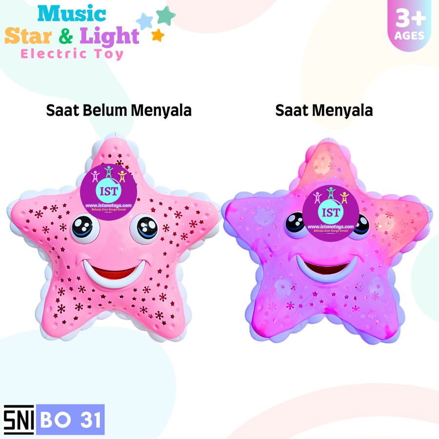 IST Mainan Bintang Star Berjalan Musik & Lampu BO31