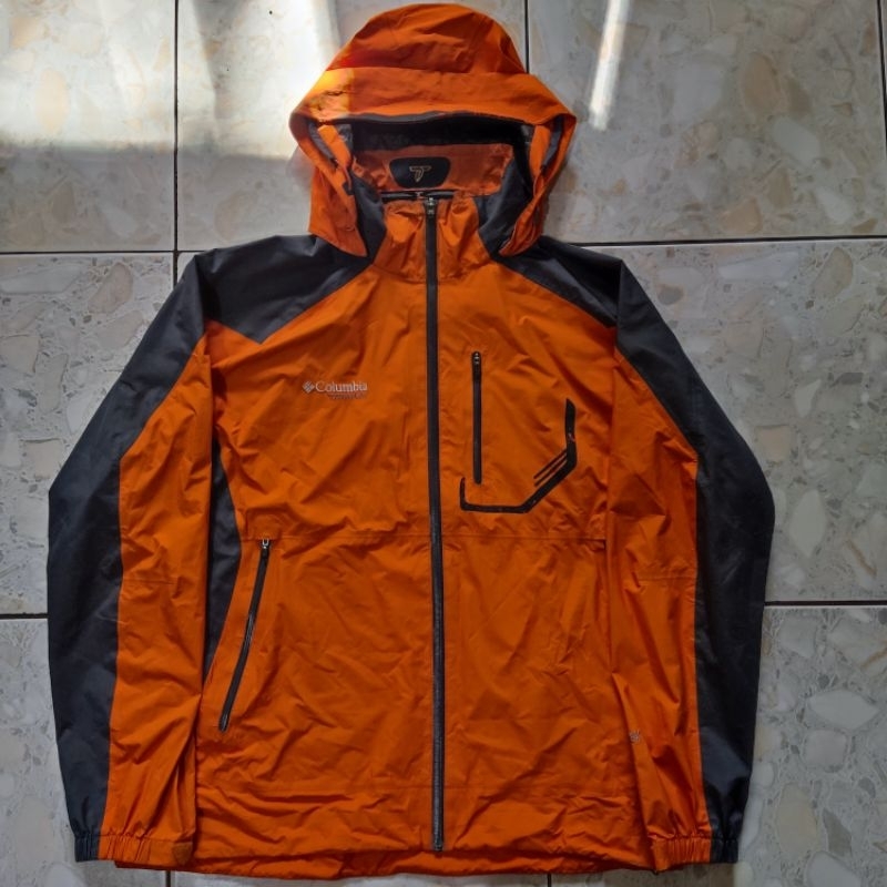 Jaket outdoor, goretex, gorpcore gorpad, daun talas, titanium columbia