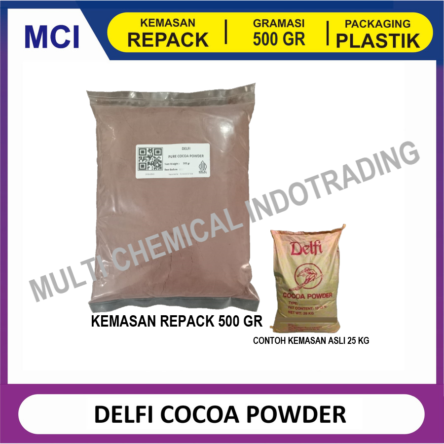 

COKELAT BUBUK DELFI 500 GR - DELFI PURE COCOA POWDER - COKLAT BUBUK MURNI - DARK